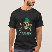 Arrrish Irish St Patricks Day Funny Pirate T-shirt (Voorkant)