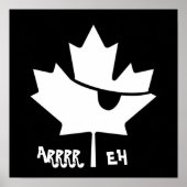 "ARRRR EH" Canadees Pirate Maple Leaf Poster (Voorkant)