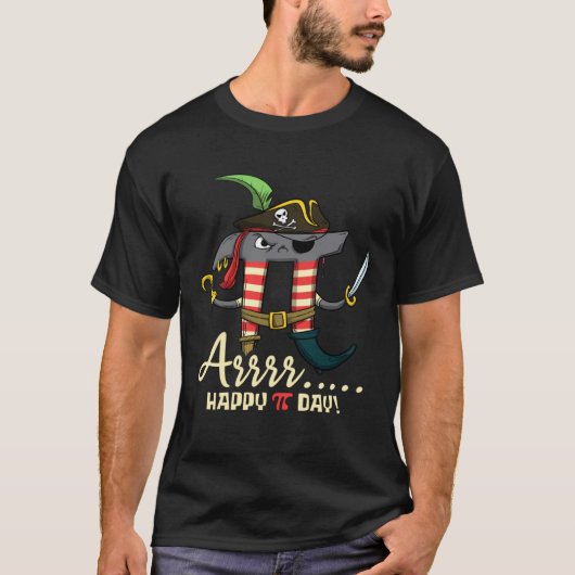Arrrr Happy Pi Day Kids Math Pirate T-shirt (Voorkant)