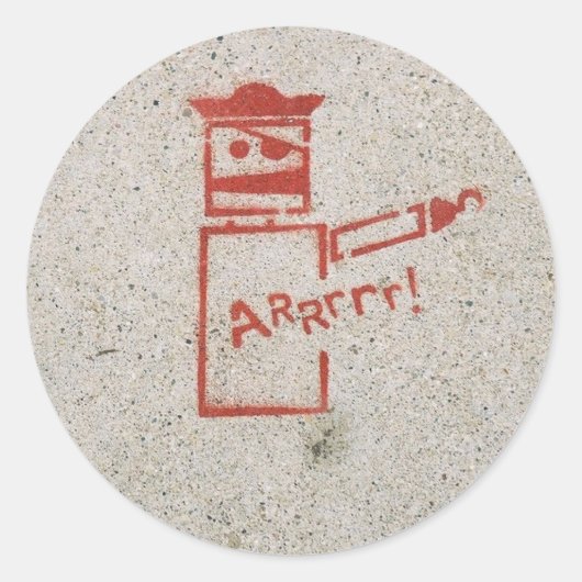 Arrrr Ronde Sticker (Voorkant)