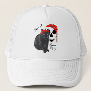 Arrrr! Zwarte Kat Piraat Kitty Trucker Pet