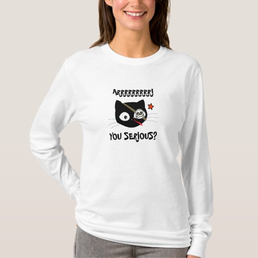 ARRRRRR JE ERNSTIG? Pirate Cat T-shirt (Voorkant)