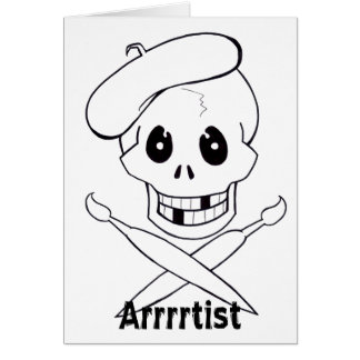 Arrrrtist Piraat (Schedel en gekruiste botten)
