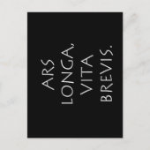 Ars Longa Vita Brevis Briefkaart (Voorkant)