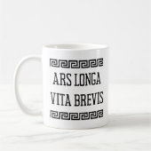 Ars Longa Vita Brevis - citaat van Hippocrates Koffiemok (Links)