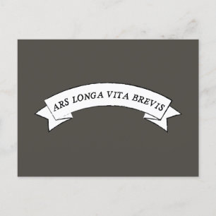 ARS LONGA VITA BREVIS - Kunst is Lang en Leven is  Briefkaart