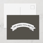 ARS LONGA VITA BREVIS - Kunst is Lang en Leven is  Briefkaart (Voorkant / Achterkant)