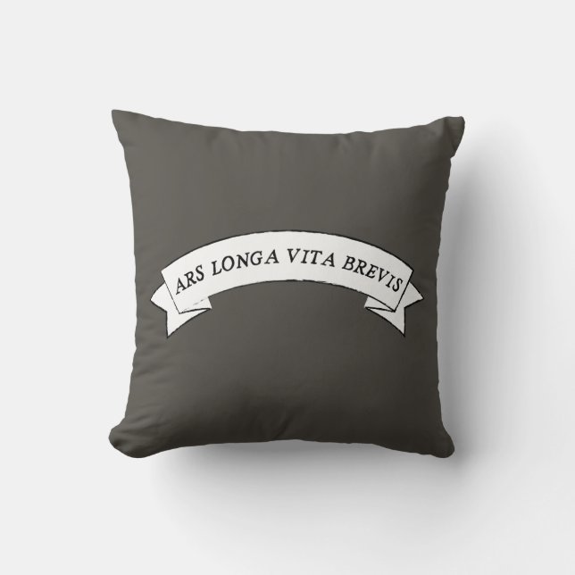 ARS LONGA VITA BREVIS - Kunst is Lang en Leven is  Kussen (Voorkant)