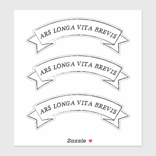 ARS LONGA VITA BREVIS - kunst is lang en leven is Sticker (Vel)