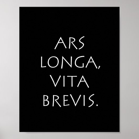 Ars Longa Vita Brevis Poster (Voorkant)
