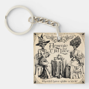 Arseen en oud gezicht sleutelhanger