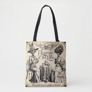 Arseen en oud gezicht tote bag