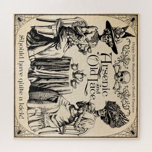 Arseen en oud kant legpuzzel (Horizontaal)