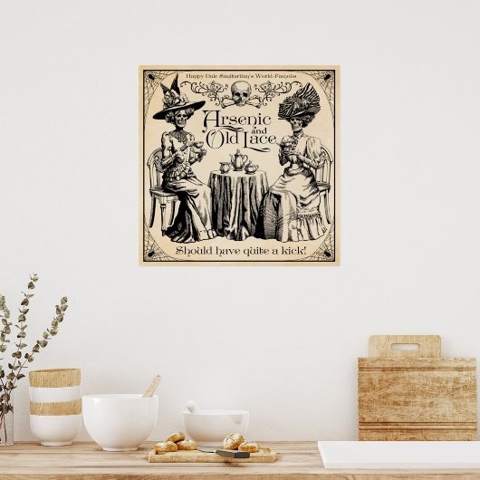 Arseen en oud kant poster (Keuken)