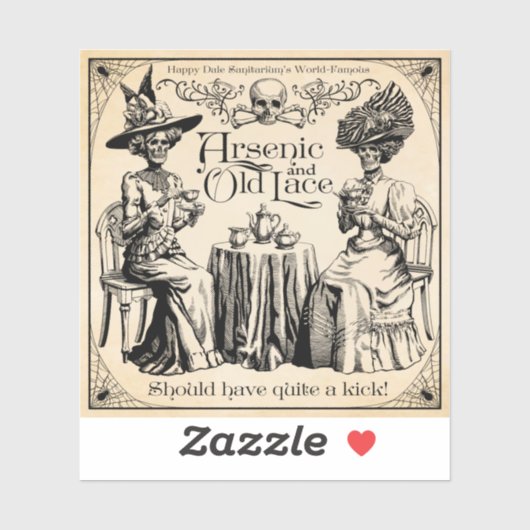 Arseen en oud kant sticker (Vel)