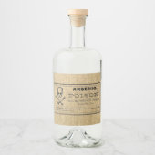 Arseen op flaconetiketten met vulvloeistof op scho likeurfles etiket (Voorkant)