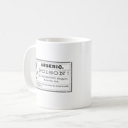  arseengifteetiket koffiemok (Voorkant links)