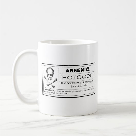  arseengifteetiket koffiemok (Links)