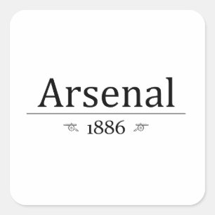 Arsenaal 1886 vierkante sticker