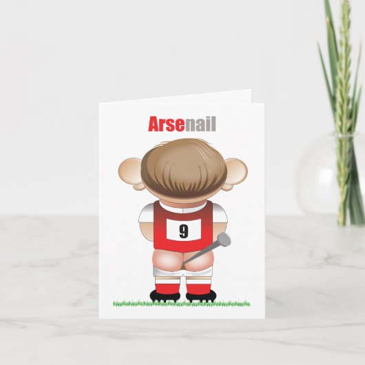 ArseNail (Arsenal) Grappige Voetbal Cartoonkaart Kaart (Voorkant)