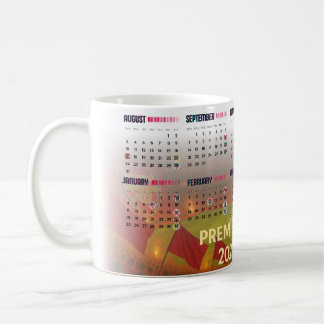 Arsenal 2025/2026 Premier League Calendar Mug Koffiemok