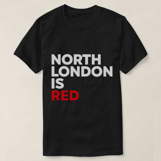 Arsenal North London is Red T-shirt (Design voorkant)