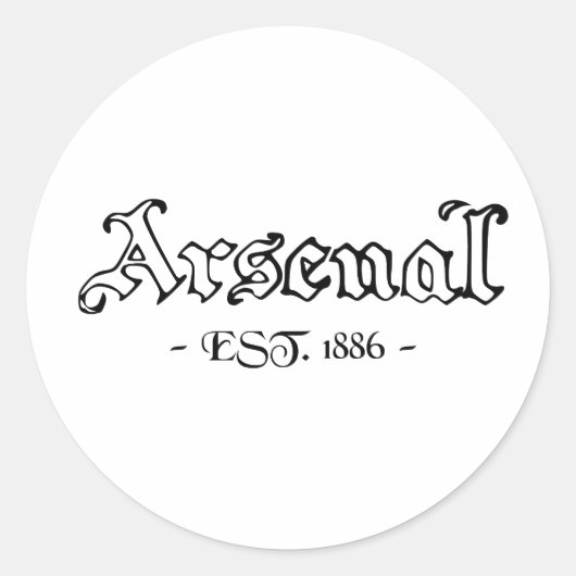 Arsenal Retro Ronde Sticker (Voorkant)