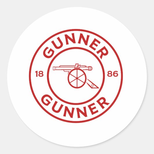 Arsenal-schutter Ronde Sticker (Voorkant)