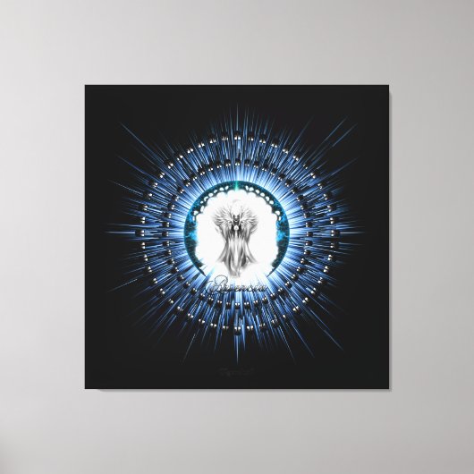 Arsencia Etheral Silver Light Fractal Art Canvas Afdruk (Voorkant)