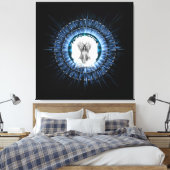 Arsencia Etheral Silver Light Fractal Art Canvas Afdruk (Insitu (Slaapkamer))