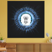 Arsencia Etheral Silver Light Fractal Art Canvas Afdruk (Insitu (Woonkamer))