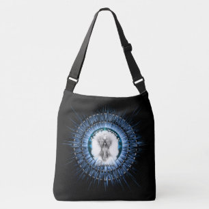 Arsencia Etheral Silver Light Fractal Art Crossbody Tas