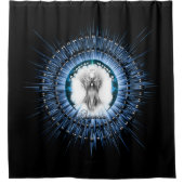 Arsencia Etheral Silver Light Fractal Art Douchegordijn (Voorkant)