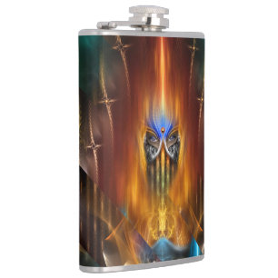 Arsencia Golden Goddess Razor Cut 8oz Vinyl Flask Heupfles