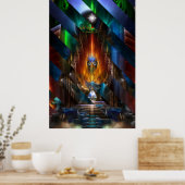 Arsencia Golden Goddess Razor Cut Archiefposter Poster (Keuken)