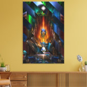 Arsencia Golden Goddess Razor Cut Canvas Print (Insitu (Woonkamer))