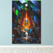 Arsencia Golden Goddess Razor Cut Canvas Print (Insitu (Houten vloer))