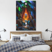 Arsencia Golden Goddess Razor Cut Canvas Print (Insitu (Slaapkamer))