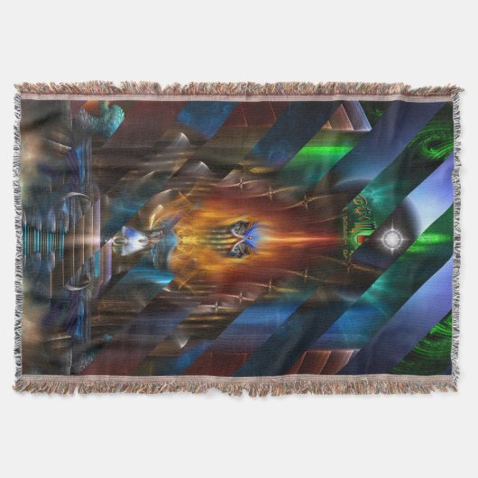 Arsencia Golden Goddess Razor Cut Throw Blanket Deken (Voorkant)