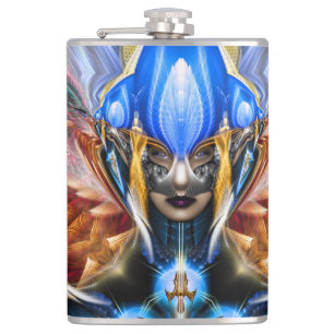 Arsencia Golden Setren P080910 Wrapped Vinyl Flask Heupfles
