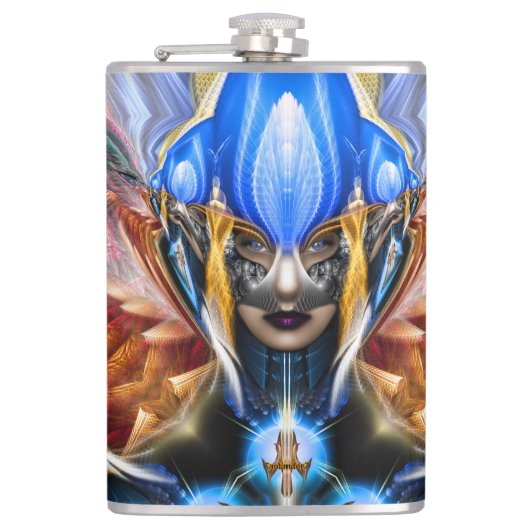 Arsencia Golden Setren P080910 Wrapped Vinyl Flask Heupfles (Voorkant)