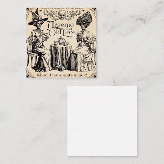 Arsenic en Oude Kant Notitiekaartje (Voorkant / Achterkant)