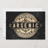 Arsenic Poison Label  Style Uitnodiging (Voorkant)