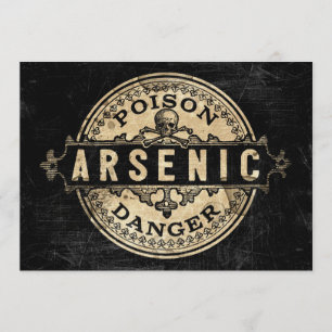 Arsenic Poison Label  Style Uitnodiging