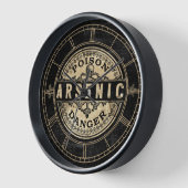 Arsenic  Style Poison Label Clock (Hoek)