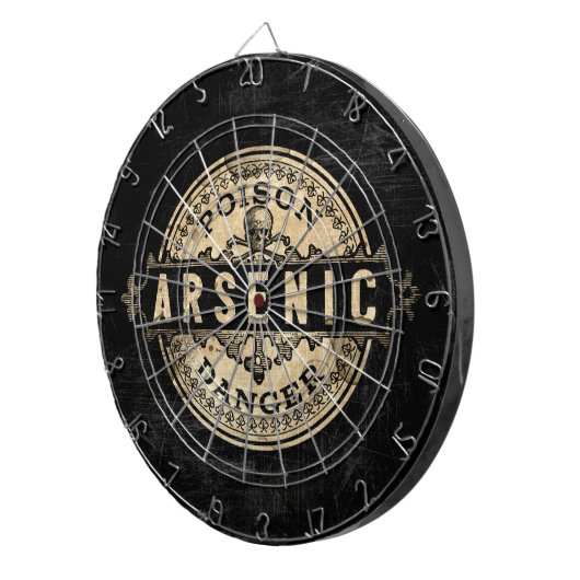 Arsenic  Style Poison Label Dartbord (Voorkant Rechts)