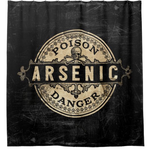 Arsenic  Style Poison Label Douchegordijn (Voorkant)