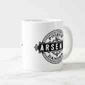 Arsenic Style Poison Label Grote Koffiekop (Voorkant rechts)