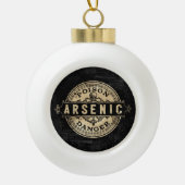 Arsenic  Style Poison Label Keramische Bal Ornament (Voorkant)
