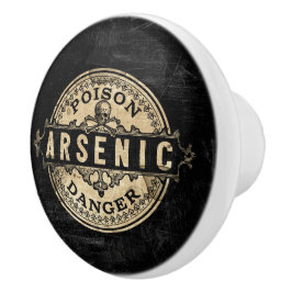 Arsenic  Style Poison Label Keramische Knop
